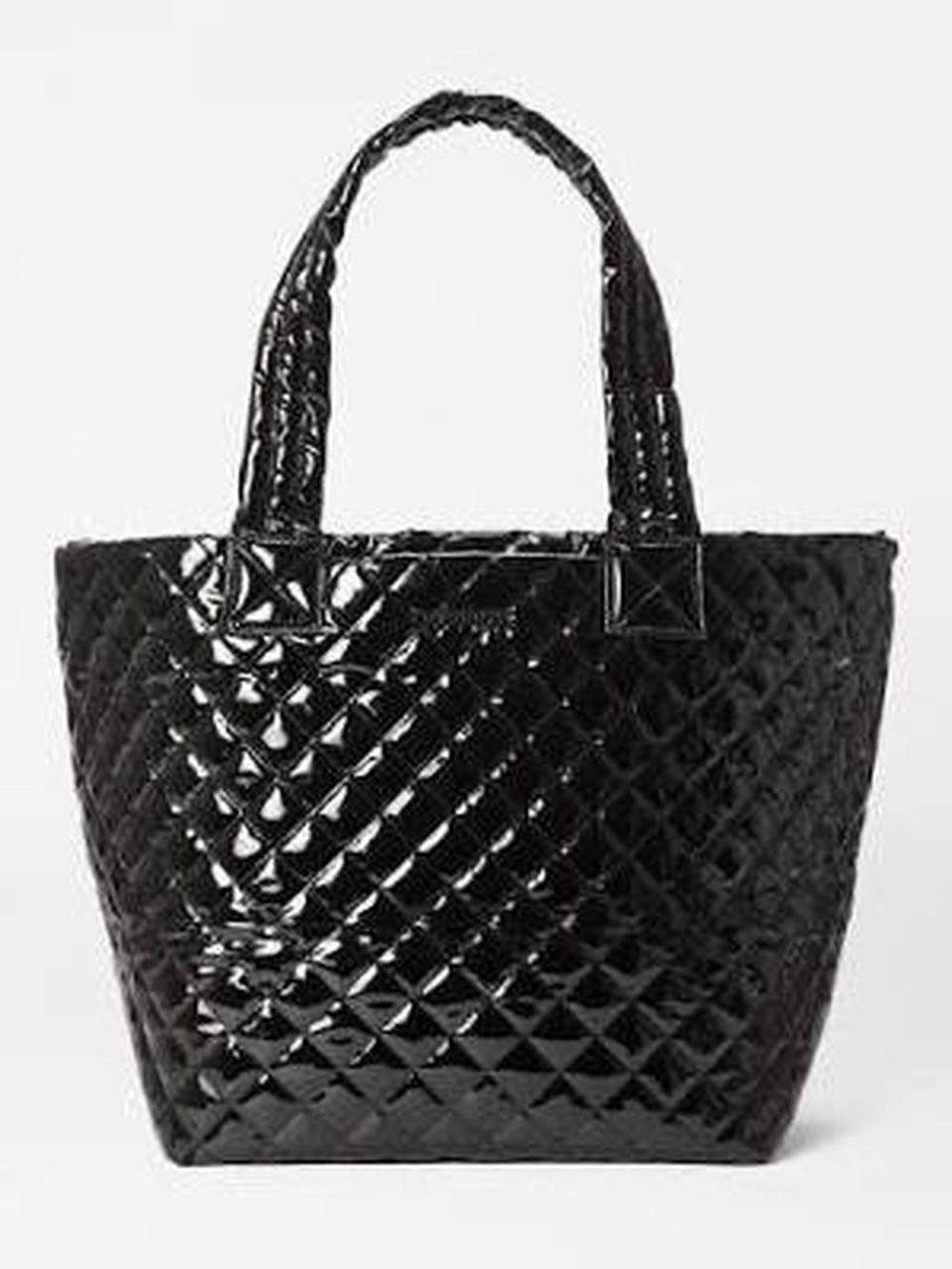 MZ Wallace Black Lacquer Large Metro Tote Deluxe
